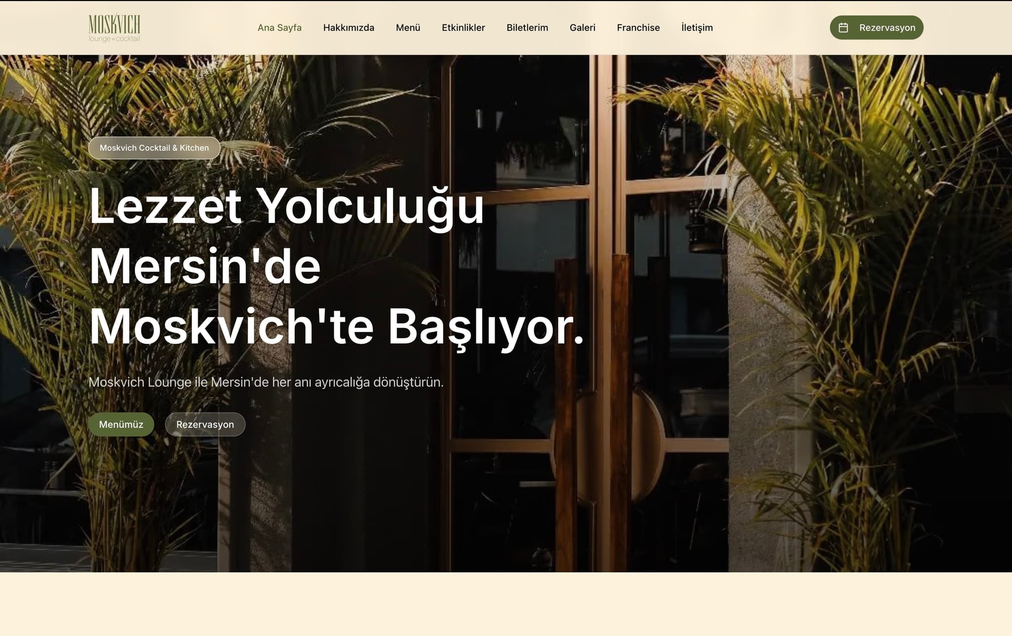 Moskvich Lounge - Kodlayanlar Web Geliştirme projesi