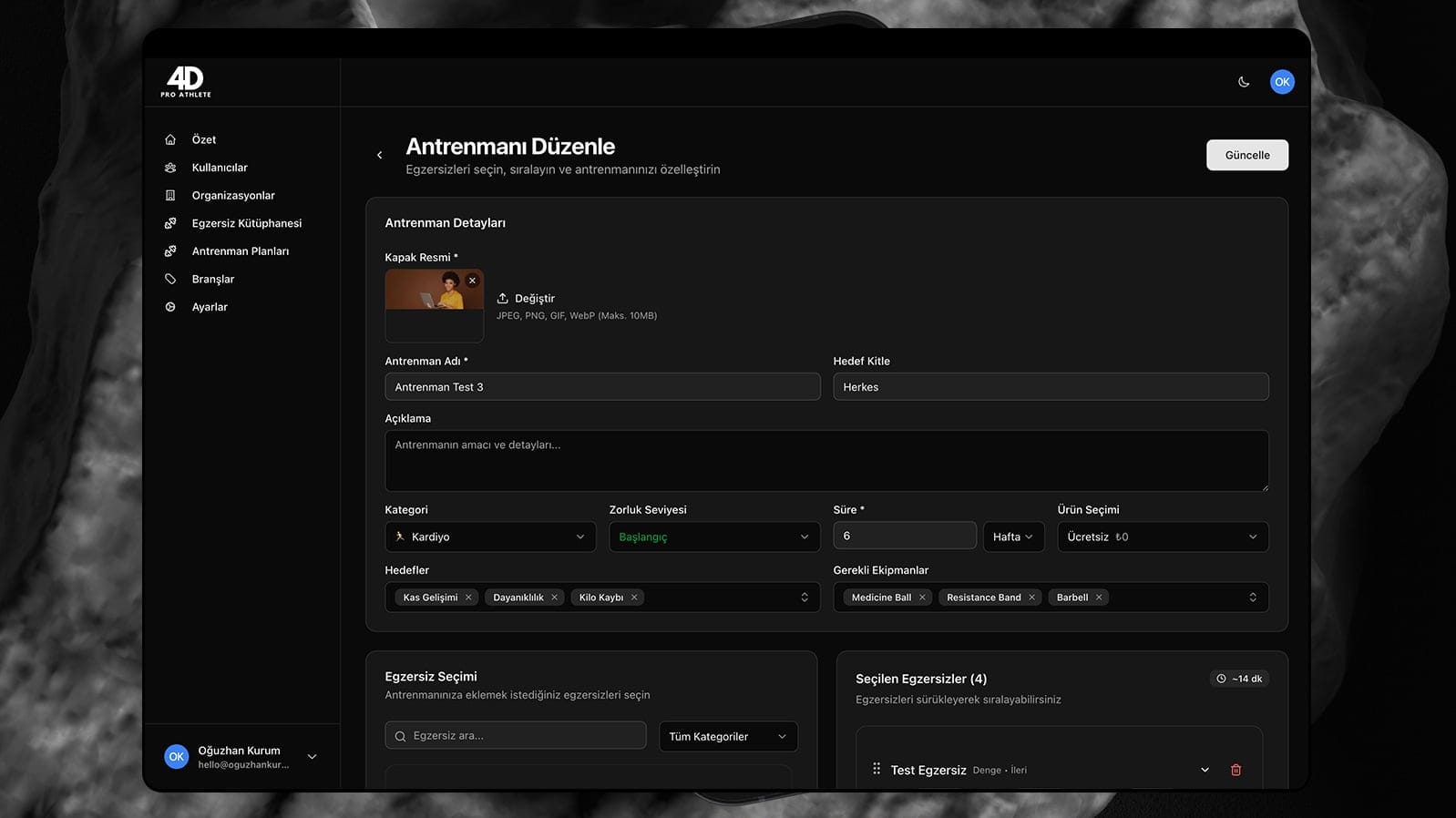 4D Pro Athlete projesi görsel 6 - Mobil Uygulama detay