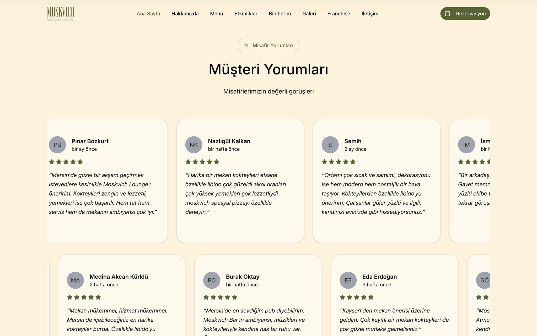 Moskvich Lounge projesi görsel 4 - Web Geliştirme detay